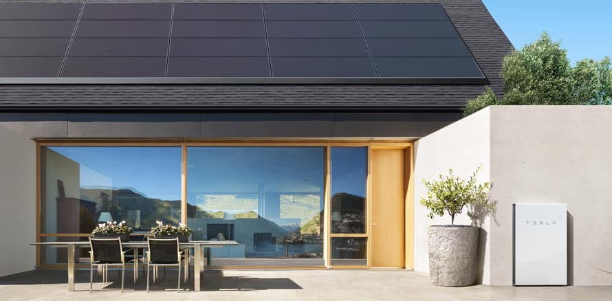 House with solar panels